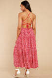 Too Perfect Red Floral Print Maxi Dress