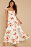 Know What I Want White Floral Print Maxi Dress