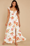 Know What I Want White Floral Print Maxi Dress