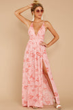 Sounds About Right Pink Floral Print Maxi Dress