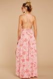 Sounds About Right Pink Floral Print Maxi Dress