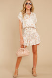 Sweet Relief Beige Floral Print Dress