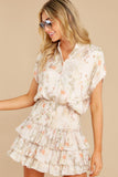 Sweet Relief Beige Floral Print Dress