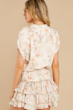 Sweet Relief Beige Floral Print Dress