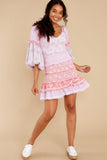Ensley Mini Dress In Strawberry Melange