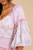 Ensley Mini Dress In Strawberry Melange
