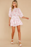 Countless Compliments Pink Print Dress
