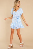 You And Me Blue Floral Print Dress