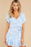 You And Me Blue Floral Print Dress