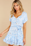 You And Me Blue Floral Print Dress