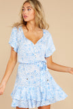 You And Me Blue Floral Print Dress