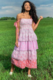 Caressa Dress In Strawberry Melange