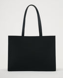 Large Leather Retail Tote - Black