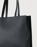 Large Leather Retail Tote - Black