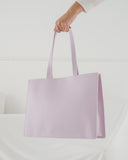 Large Leather Retail Tote - Pale Orchid
