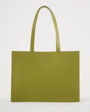 Large Leather Retail Tote - Spanish Moss
