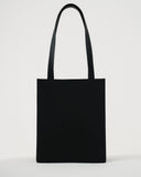 Medium Leather Retail Tote - Black