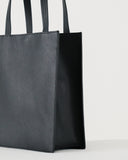 Medium Leather Retail Tote - Black