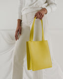 Medium Leather Retail Tote - Citron