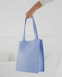 Medium Leather Retail Tote - Cornflower