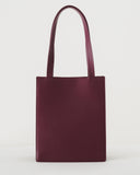 Medium Leather Retail Tote - Cranberry