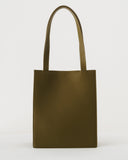 Medium Leather Retail Tote - Kelp