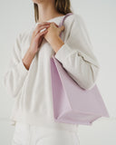 Medium Leather Retail Tote - Pale Orchid
