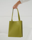 Medium Leather Retail Tote - Spanish Moss
