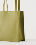Medium Leather Retail Tote - Spanish Moss