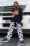 Black and White Cow Pants
