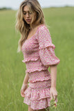 My Darling Pink Multi Floral Print Dress