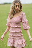 My Darling Pink Multi Floral Print Dress
