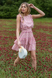 Spin Me Baby Pink Multi Floral Print Dress