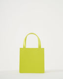Small Leather Retail Tote - Chartreuse