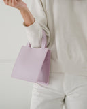Small Leather Retail Tote - Pale Orchid