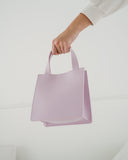 Small Leather Retail Tote - Pale Orchid