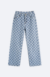 Checkered Blue Jeans