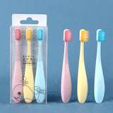 Baby Soft-bristled Silicone Toothbrush For Children 3Pcs/Set