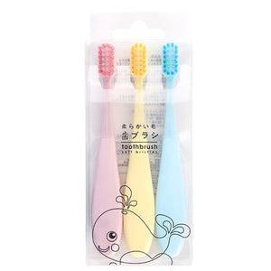 Baby Soft-bristled Silicone Toothbrush For Children 3Pcs/Set