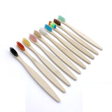 Colorful Natural Bamboo Toothbrush Set