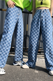 Checkered Blue Jeans